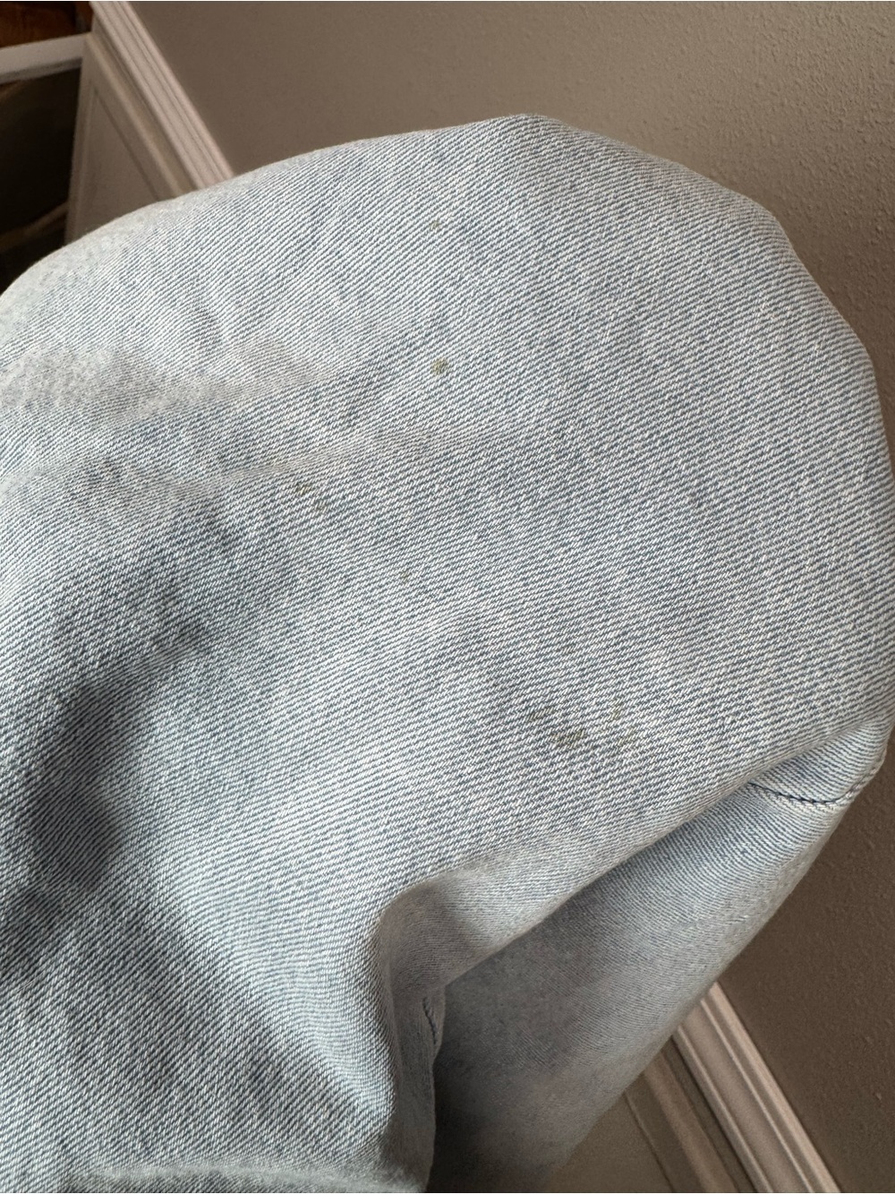 Bow Detail Frayed Denim Shacket - Picture 7 of 7